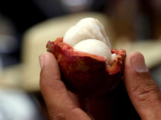 Ubud - Mangosteen op de lokale markt in Ubud